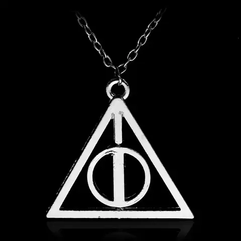 Přívěsek Řetízkový medailon HARRY POTTER Trojúhelník relikvií smrti NOVÉ STŘÍBRNÉ