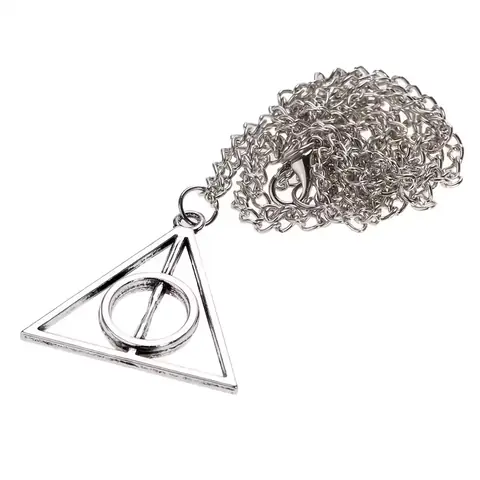 Přívěsek Řetízkový medailon HARRY POTTER Trojúhelník relikvií smrti NOVÉ STŘÍBRNÉ