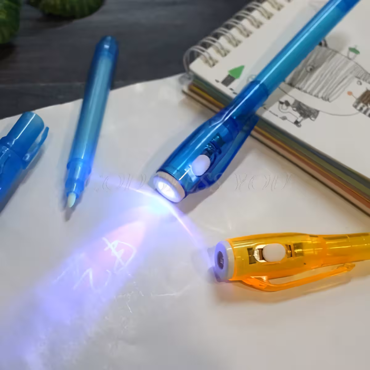 Pix desen cu cerneală UV Pix special pentru desen cu cerneală ce apare doar în lumină ultravioletă