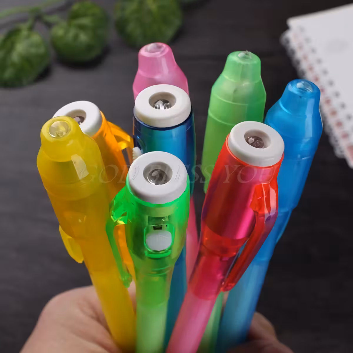 Set de pixuri haioase cu cerneală invizibilă Pixuri colorate cu LED UV pentru activități distractive și educative