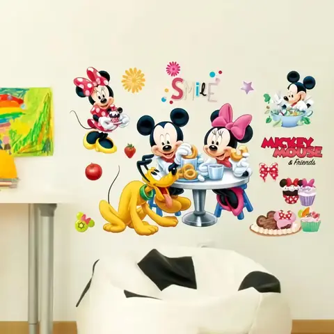 Dekorační samolepka na zeď MICKEY MOUSE samolepicí dekorační samolepky do dětského pokoje levné samolepky