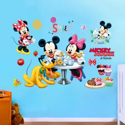 Dekorační samolepka na zeď MICKEY MOUSE samolepicí dekorační samolepky do dětského pokoje levné samolepky