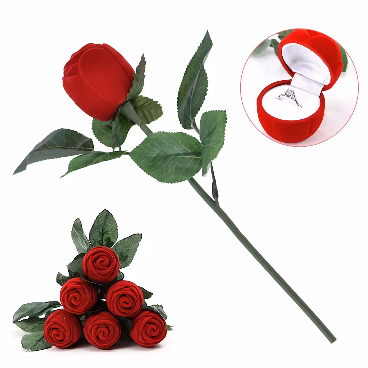 Cutie pentru cerere în căsătorie – formă de trandafir Cutie în formă de trandafir pentru o cerere inedită în căsătorie
