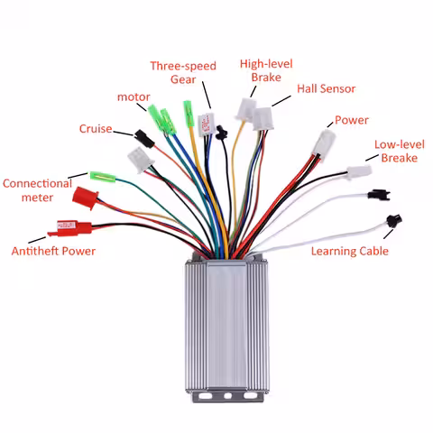 Schiță montaj controller trotinetă electrică Schema și instrucțiuni de montaj pentru controller trotinetă electrică 36V/48V 350W