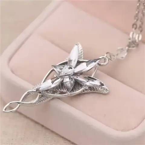 Bijuterie cadou inspirată din LOTR – Arwen Evenstar Lănțișor tematic Stăpânul Inelelor – model Arwen, ideal de oferit în dar