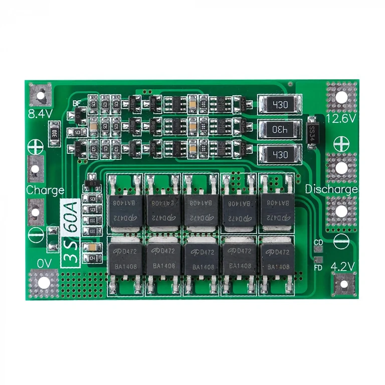 Plăcuță electronică cu BMS pentru protecție și balansare acumulatori