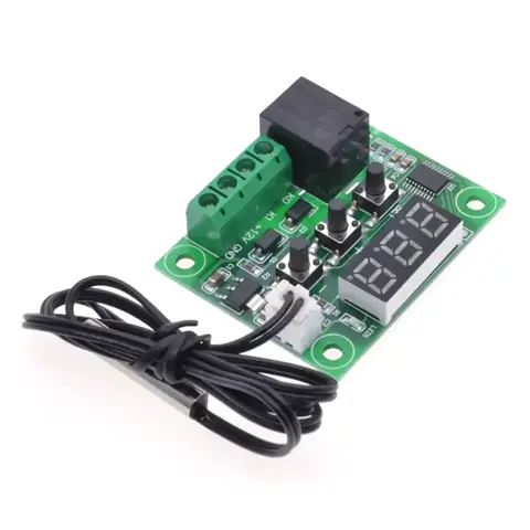Univerzální digitální elektronický termostat 12V relé 20A s teplotní sondou NOVINKA W1209 lednice s přívěsem akvárium