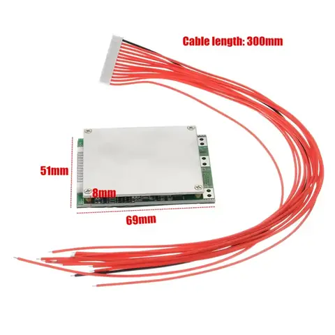 Dimensiuni detaliate modul BMS: lungime, lățime, grosime – 69x51x8 mm
