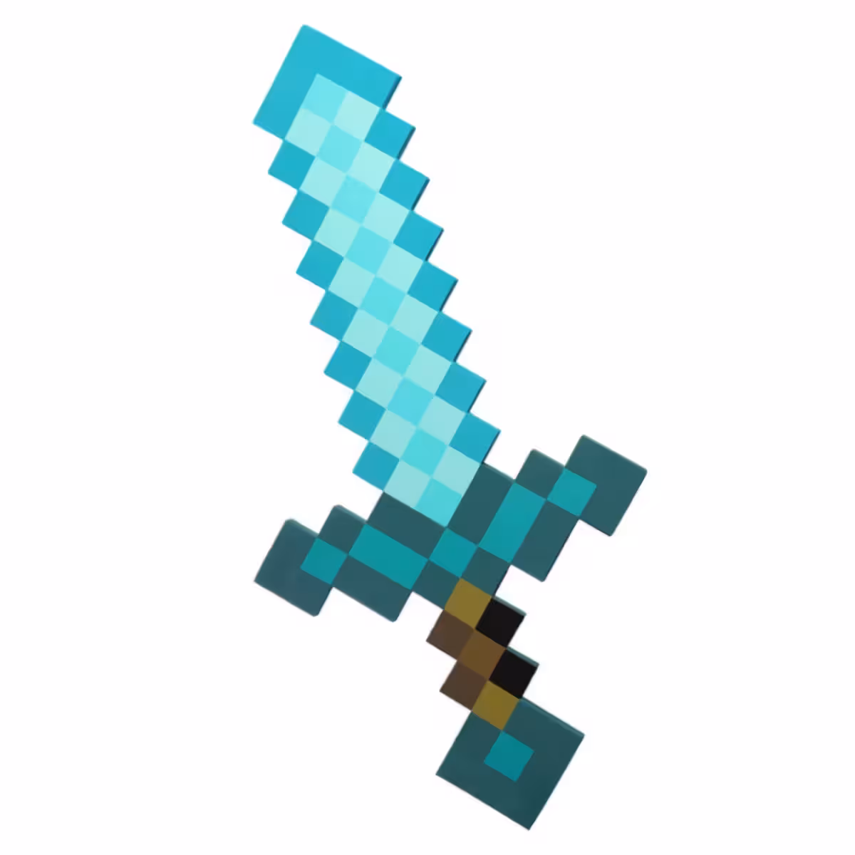 Sabie diamant pentru copii – Minecraft jucărie Sabie cu design pixelat, inspirată din jocul Minecraft