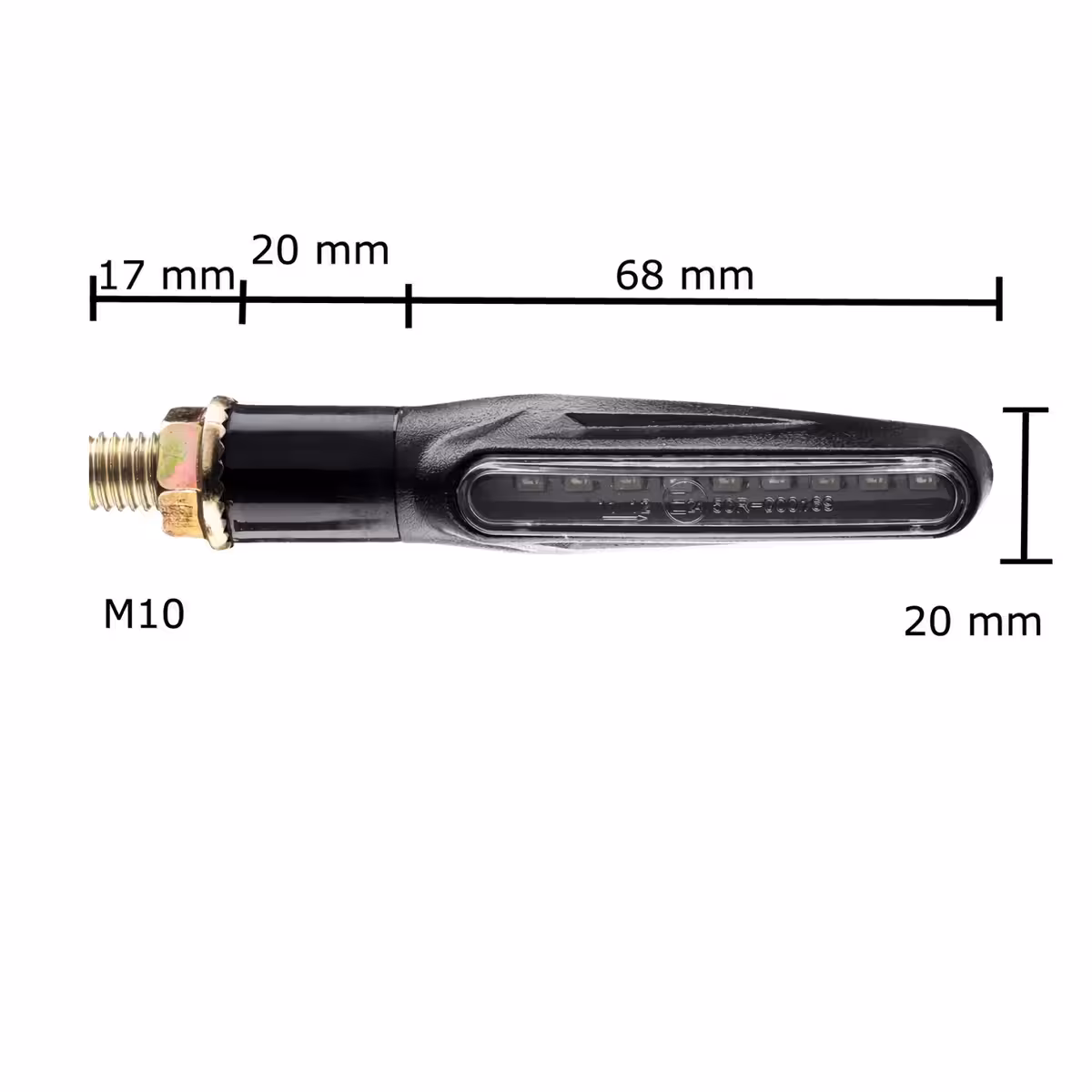 Semnalizatoare cu design modern pentru motocicletă Semnalizator moto LED cu formă aerodinamică și efect secvențial
