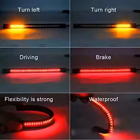 Svetelný pás stopka motorka moto skúter štvorkolka univerzálna flexibilná so 48 LED