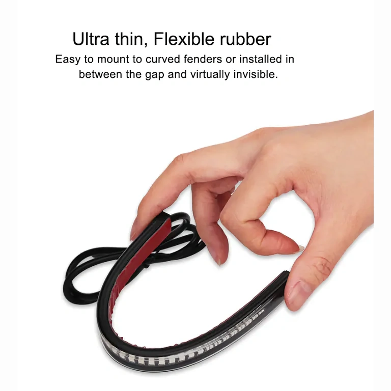 Semnalizare LED pentru motocicletă, flexibilă Bandă adezivă cu LED-uri pentru semnalizare stânga/dreapta