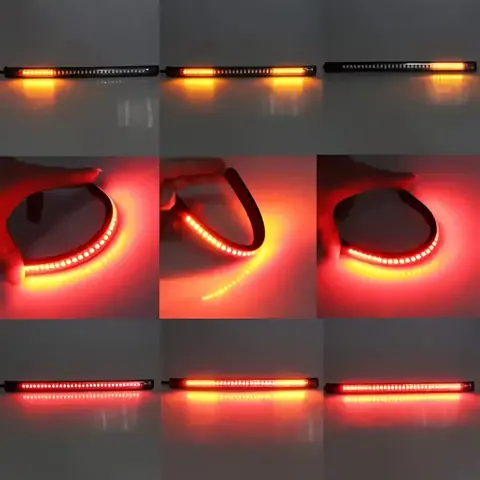 Bandă cauciucată cu LED-uri roșii pentru poziție și frână