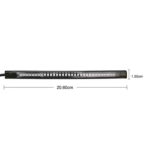 Dimensiuni bandă LED motocicletă Lungime totală și grosime bandă LED cu 48 LED-uri pentru instalare precisă
