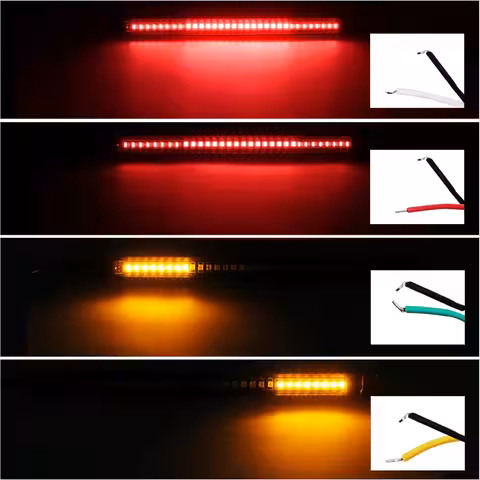 Svetelný pás stopka motorka moto skúter štvorkolka univerzálna flexibilná so 48 LED