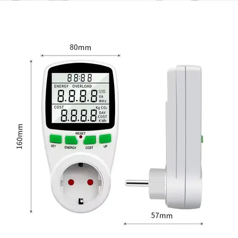 Ecran LCD clar pentru afișarea parametrilor electrici principali