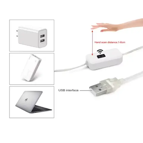 Studená bílá led páska kuchyňský nábytek koupelnová skříňka s pohybovým senzorem 3m 5v USB napájení kvalitní cena
