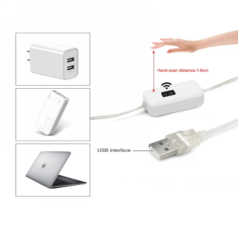 Bandă LED alb rece cu senzor de proximitate