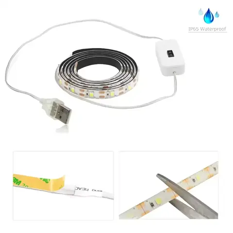 Studená bílá led páska kuchyňský nábytek koupelnová skříňka s pohybovým senzorem 3m 5v USB napájení kvalitní cena