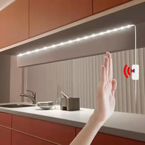 Studená bílá led páska kuchyňský nábytek koupelnová skříňka s pohybovým senzorem 3m 5v USB napájení kvalitní cena