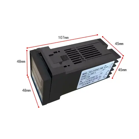 Regulátor TEPLOTY digitální termostat 220V 300 400 stupňů se sondou RELÉ 40A REX C100 elektronický PRŮMYSLOVÝ profi