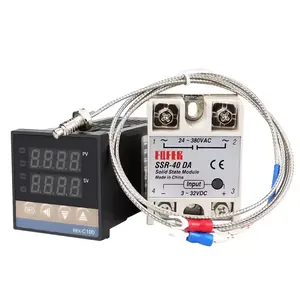 Termostat digital profesional pentru temperaturi până la 400°C cu sondă și releu