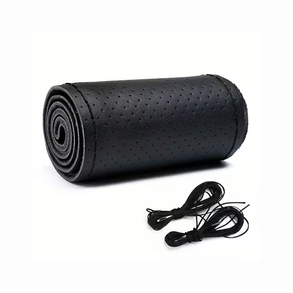 Univerzális Valódi Borjúbőr Kormányvédő Perforált – Cérnával és Tűvel