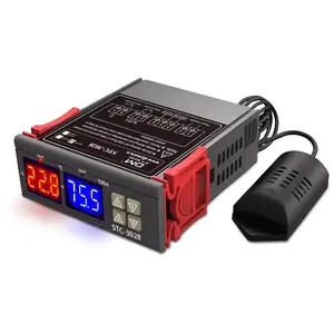 Controler digital STC-3028 pentru temperatură și umiditate, cu ecran dual