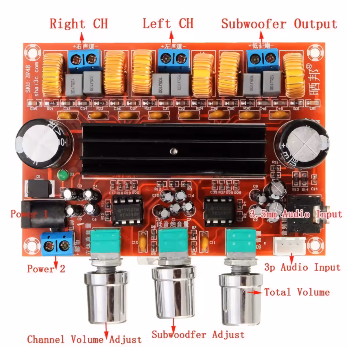 Schema montaj XH-M139 Diagramă instalare placă amplificator stereo cu subwoofer