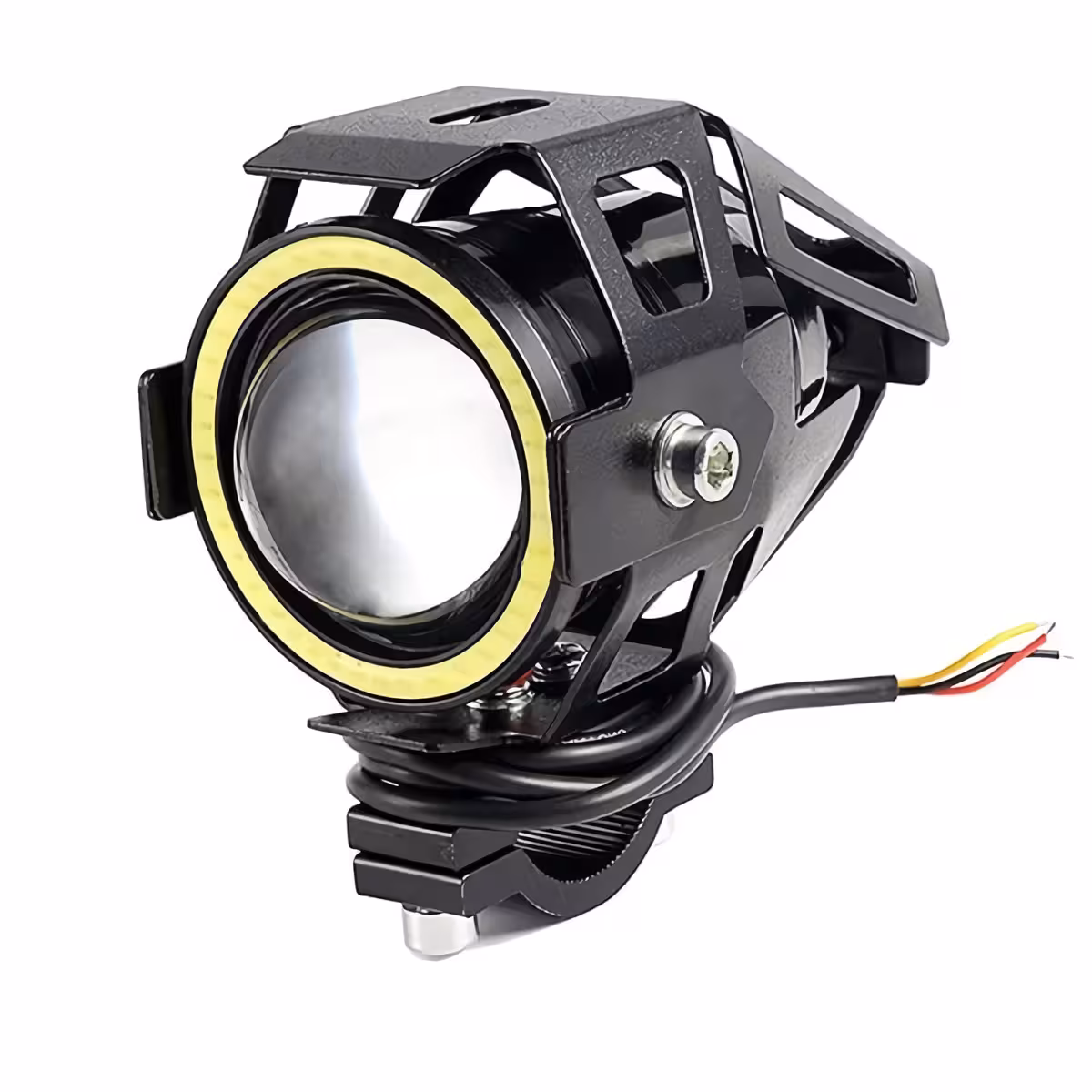 Proiector LED tip U7 cu Angel Eyes pentru motociclete, ATV, trotinete, auto