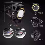 Lumina frontală LED puternică pentru off-road și motociclete enduro