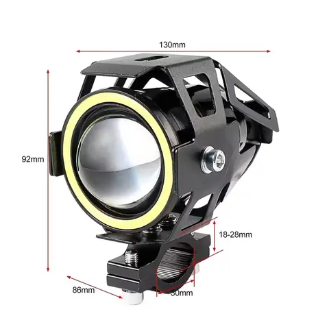 Imagine cu dimensiunile exacte ale proiectoarelor LED U7 – lungime, lățime, înălțime