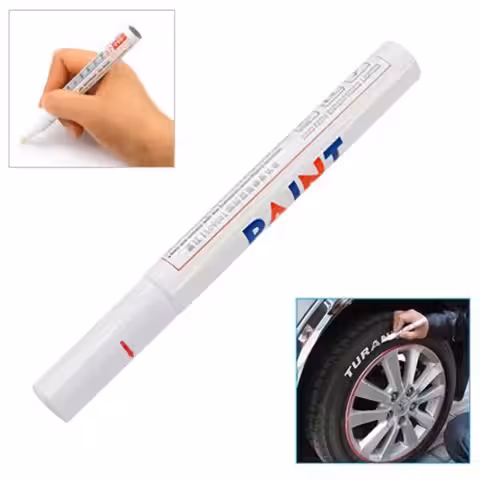 Marker bílý fix na pneumatiky pneumatiky s bílou barvou trvale napsaný