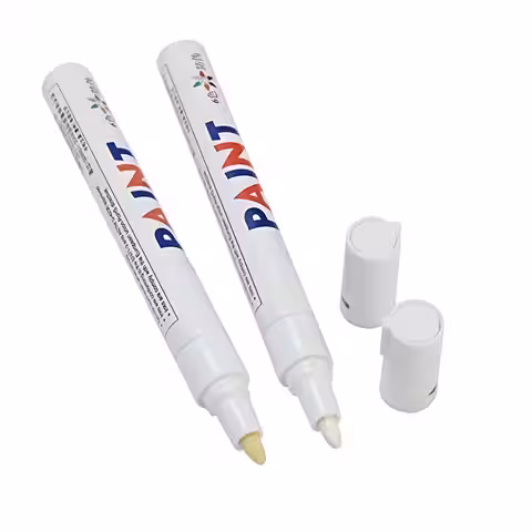 Marker bílý fix na pneumatiky pneumatiky s bílou barvou trvale napsaný