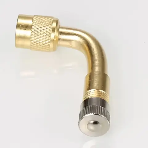 Extensie ventil curbat pentru roți auto/moto Prelungitor ventil aer unghi 90 grade, ușor de folosit