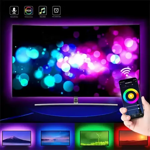 Bandă LED 10m cu bluetooth și efecte muzicale Bandă LED 10m RGB cu efecte controlate de aplicație și reacție la muzică