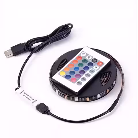 Bandă LED RGB 10m cu bluetooth și telecomandă Bandă LED RGB de 10 metri cu control bluetooth, telecomandă și senzor muzical
