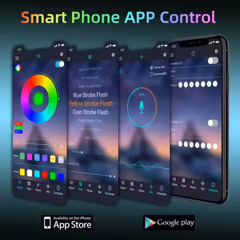 Bandă LED inteligentă RGB reactivă la sunet Bandă LED RGB cu control smart și moduri sincronizate cu sunetele din încăpere