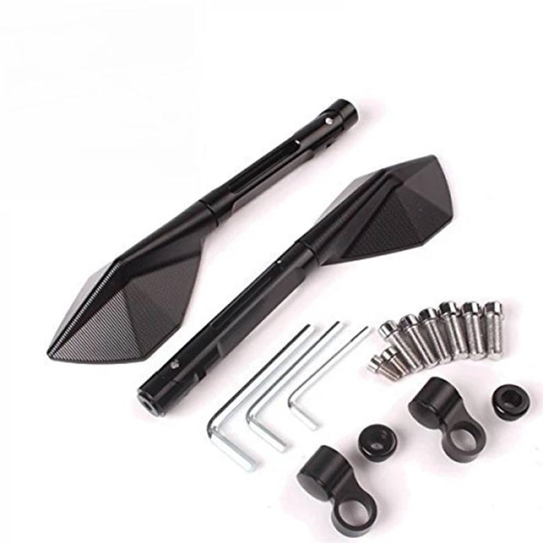 Motocyklová zrcátka z CNC obráběného hliníku, prémiový design Rizoma