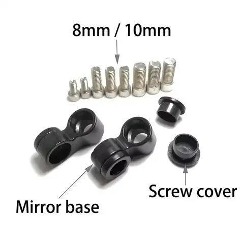 Kit oglinzi universale motocicletă cu șuruburi incluse Pachet complet oglinzi + accesorii pentru montaj
