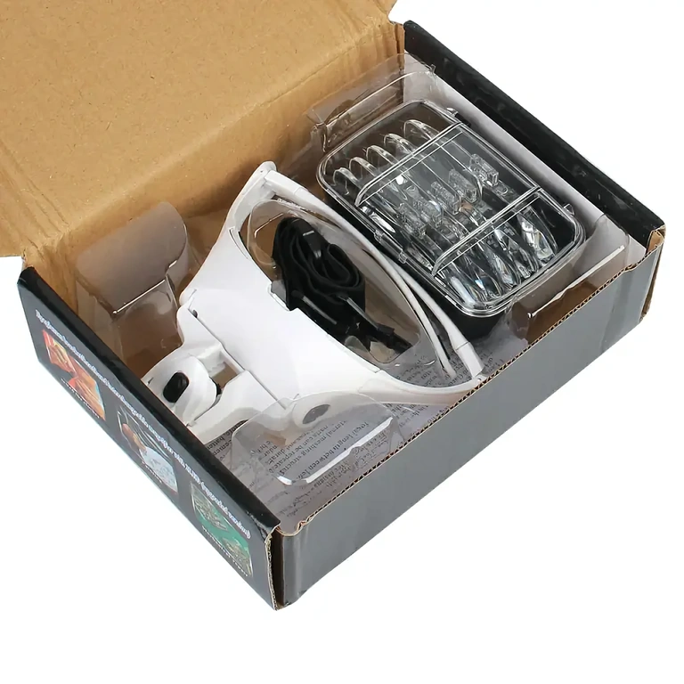 Ochelari cu lupă pentru hobby și lucru de mână Ochelari cu LED pentru lucrări de artizanat, pictură, modelare, croitorie