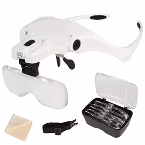 Ochelari de magnificare cu lumină LED pentru lucrări de precizie în ceasornică