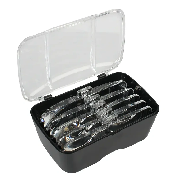 Ochelari profesionali cu lupă și husă de protecție Ochelari de mărire cu husă inclusă și panza de curățare pentru lentile