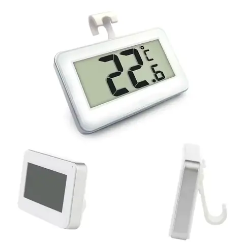 Teploměr do lednice s mrazákem koupelna kuchyně digitální elektronické levná cena málo velká obrazovka mrazák