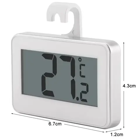 Teploměr do lednice s mrazákem koupelna kuchyně digitální elektronické levná cena málo velká obrazovka mrazák