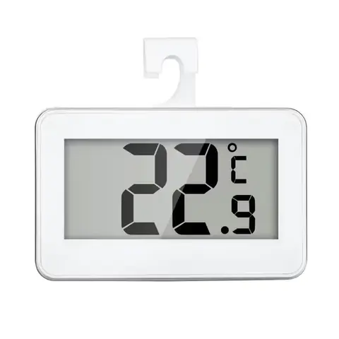 Teploměr do lednice s mrazákem koupelna kuchyně digitální elektronické levná cena málo velká obrazovka mrazák