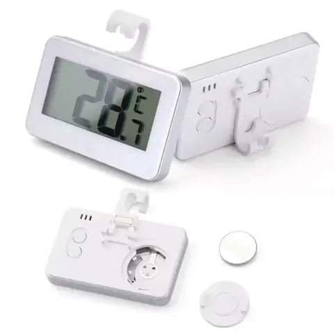 Teploměr do lednice s mrazákem koupelna kuchyně digitální elektronické levná cena málo velká obrazovka mrazák