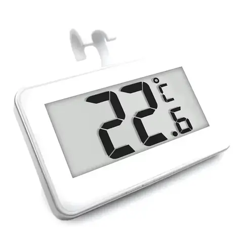 Teploměr do lednice s mrazákem koupelna kuchyně digitální elektronické levná cena málo velká obrazovka mrazák