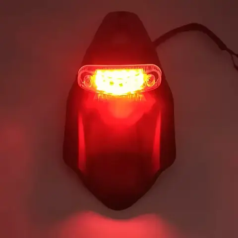 Lumină frână LED roșie dirtbike Lampă spate LED pentru frână cu 12 LED-uri roșii, compatibilă off-road