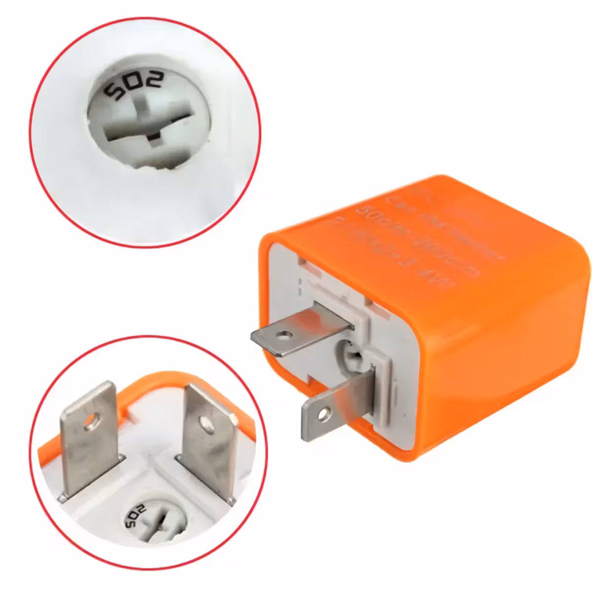 Releu semnalizare 12V cu design compact Releu universal pentru semnalizatoare pe 12V cu dimensiuni reduse